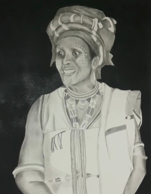 Ntombezintlanu Dwane Charcoal Portrait (Print) A2
