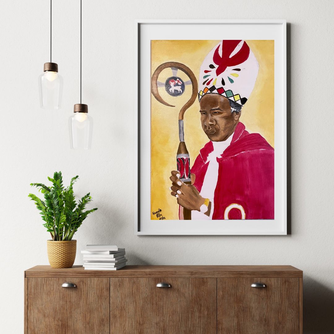 Bishop Sigqibo Dwane Acrylic Portrait on Canvas (Print)